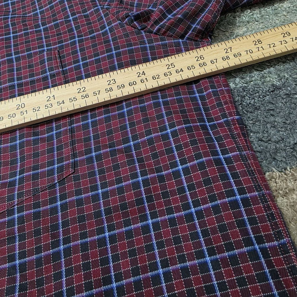 Ermenegildo Zegna Casual Button Down Shirt Red Plaid Made In Italy Mens Size XXL - Picture 8 of 10